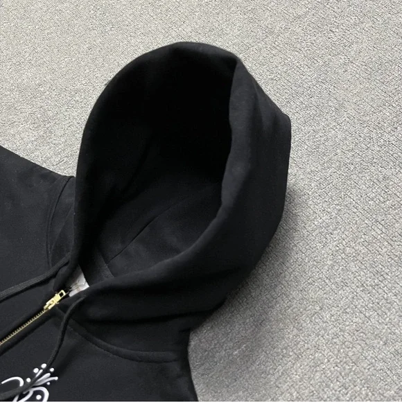 Aime Leon Dore Black Zip-Up Hoodie with White DoveGraphics - Picture 5 of 10